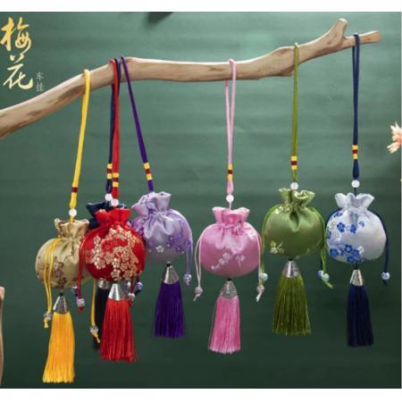 端午节香囊材料包	meyao	艾草DIY材料包12个装-古典流苏款
