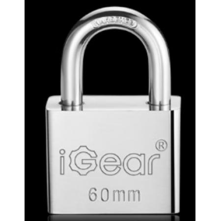 iGear 挂锁 防水仓库车厢大门挂锁 家用学校商铺门锁 大防盗防撬锁 60MM