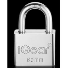 iGear 挂锁 防水仓库车厢大门挂锁 家用学校商铺门锁 大防盗防撬锁 60MM