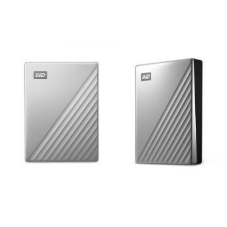 西部数据(WD) 5TB 移动硬盘 type-c Mac专用 My Passport Ultra2.5英寸 银 机械硬盘 手机笔记本电脑外接存储