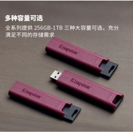  金士顿（Kingston）256GB USB3.2 大容量固态U盘 DTMAXA 读速高达1000MB/s 写速900MB/s