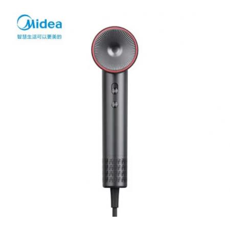 美的（Midea）高速吹风机家用吹风筒/大功率/高浓度负离子护发/大风力速干/低噪/送礼盒装电吹风FG208-深空灰