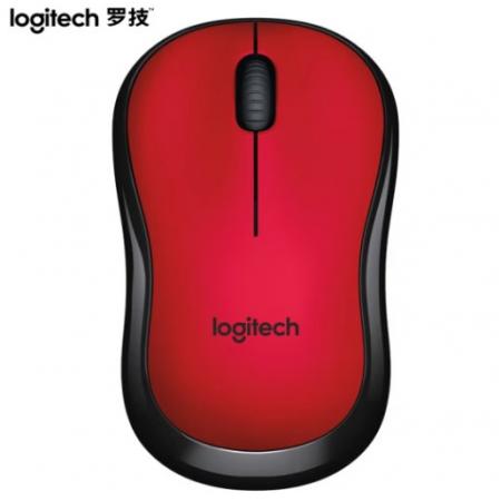 罗技（Logitech）M220 静音鼠标 无线鼠标 办公鼠标 对称鼠标  带无线微型接收器 红黑色