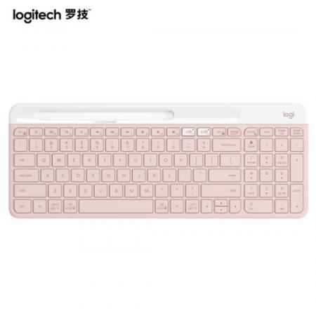 罗技（Logitech）K580 键盘 蓝牙键盘 办公键盘 便携超薄键盘 笔记本键盘 平板键盘 茱萸粉