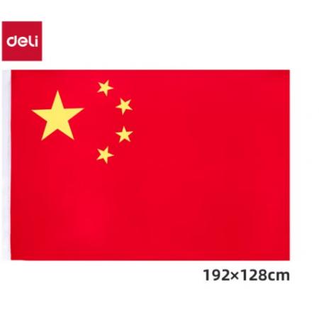 得力(deli)3号国旗/五星红旗(128*192cm) 学校户外门口店铺商场室外马路灯道旗国庆节 3223