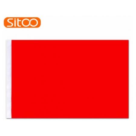 SITOO 空白旗子 纯色红旗 彩旗加厚纳米防水1号2号3号4号5号尺寸可选 空白红旗 5号空白红旗64*96CM 2面