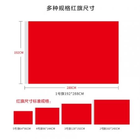 SITOO 空白旗子 纯色红旗 彩旗加厚纳米防水1号2号3号4号5号尺寸可选 空白红旗 4号空白红旗144*96CM 1面