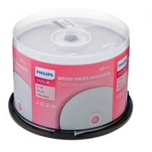 飞利浦（PHILIPS）DVD-R空白光盘/盘面可打印/刻录盘 16速4.7G 可打印盘 桶装50片