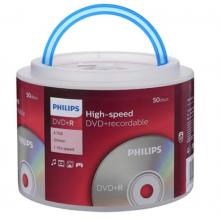 飞利浦（PHILIPS）DVD+R光盘/刻录盘 空白光盘 刻录光盘 光碟16速4.7G 手拎乖乖桶 桶装50片