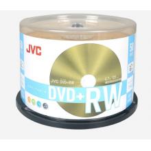 JVC /杰伟世 DVD+RW 可重复擦写 刻录光盘 4速4.7GB 空白碟片 刻录碟片 50片桶裝