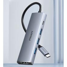 品胜 Type-C扩展坞 HDMI转换器雷电4/3拓展坞 USB3.0分线器PD快充4K60Hz适用于macbook华为苹果电脑15promax