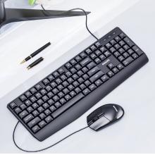 飞利浦（PHILIPS）SPT6237键鼠套装 有线键盘鼠标 防溅洒设计 商务办公 笔记本电脑外接键盘 USB键盘 黑色