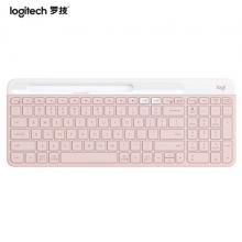 罗技（Logitech）K580 键盘 蓝牙键盘 办公键盘 便携超薄键盘 笔记本键盘 平板键盘 茱萸粉