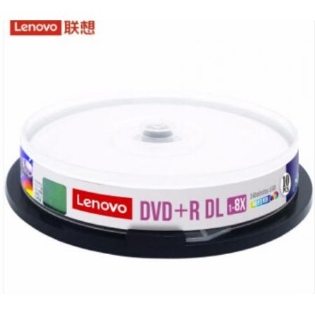 联想（Lenovo）DVD+R DL 空白光盘/刻录盘 8速8.5GB 台产档案系列 桶装10片 单面双层 可打印