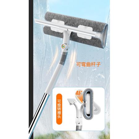 佳帮手 擦玻璃神器双面清洗擦窗器 伸缩杆1.3米头宽28*8cm