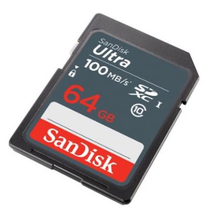 闪迪（SanDisk）64GB SD内存卡 至尊高速版读速100MB/s 数码相机 摄像机存储卡 支持高清视频