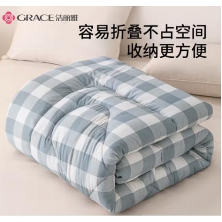 洁丽雅（Grace）床褥软垫舒适透气软垫四季可折叠防滑垫双人床褥1.5米床150*200cm