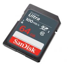 闪迪（SanDisk）64GB SD内存卡 至尊高速版读速100MB/s 数码相机 摄像机存储卡 支持高清视频