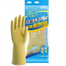 美丽雅 橡胶手套 家用橡胶洗碗手套 家务清洁牛筋手套 商用保洁防污手套