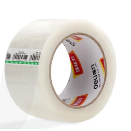 得力 高品质透明封箱胶带打包宽胶带 60mm*100y*45μm(91.4m/卷) 6卷装 办公用品 30333