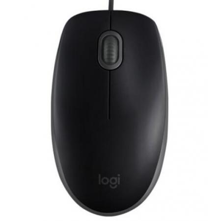 罗技（Logitech）110 鼠标 有线鼠标 黑色