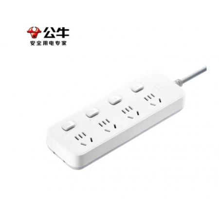 插线板	公牛GN-S1043 4位分控全长1.8米