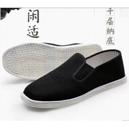 meyao老北京布鞋 布底鞋 黑色（布底） 41