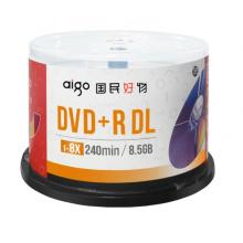 爱国者DVD+R DL 空白光盘/刻录盘 8速8.5GB 台产 桶装50片