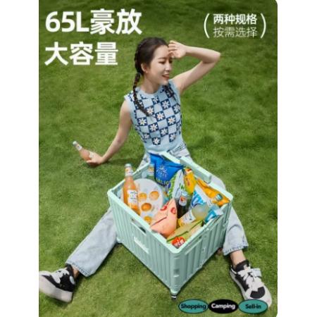 小拉车  小帮手  加厚四轮万向中轮45L紫+盖板