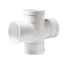 联塑（LESSO）顺水四通(平面等径四通)PVC-U排水配件白色 dn50