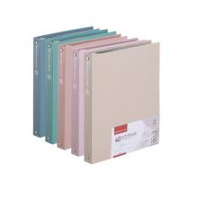 文件夹	齐心A4/40页4孔活页资料册莫紫A6637