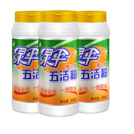 五洁粉	绿伞不锈钢清洁剂 500g/30瓶/箱