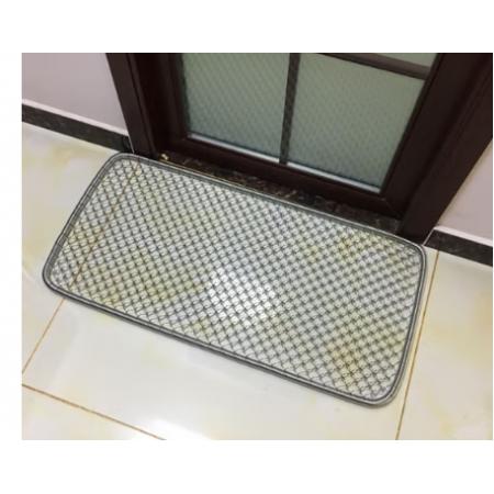 大门口钢丝脚垫 家用钢丝垫防滑刮泥垫铁丝地垫金属网入户门口的 加粗-弹簧边密度2厘米 45*90cm