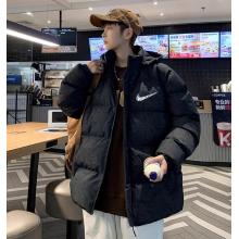 安踏 秋冬季新款加厚羽绒棉服男士休闲棉衣连帽迷彩棉袄宽松保暖外套潮 NK3091白色 XL （115-130斤）