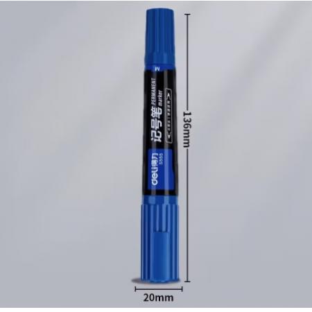 得力S555大双头记号笔(支)蓝色