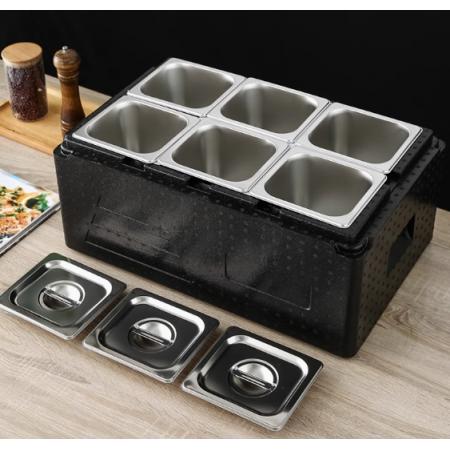 保温箱 丽天 规格：外径59*375*27  内径51.5*30*20，内1/6份数盆高20cm 304不锈钢