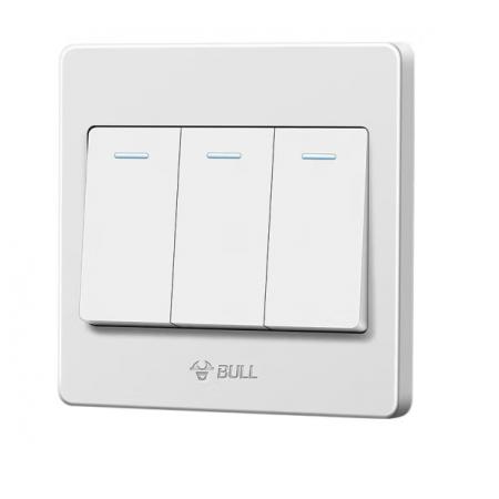 公牛（BULL） 墙壁开关 G07系列 三开单控开关