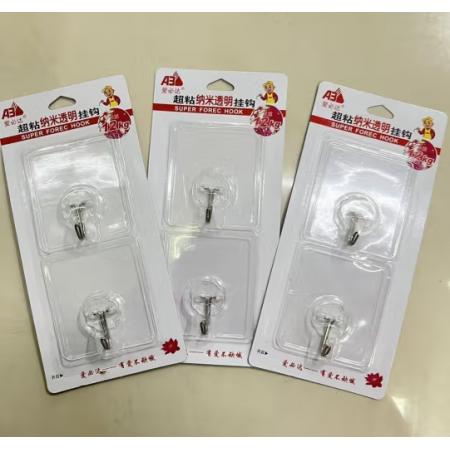 粘钩	爱必达透明2个装