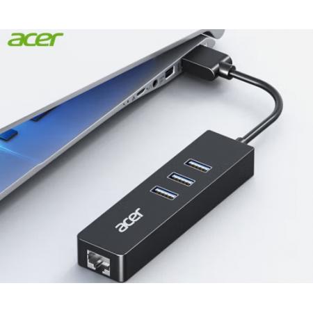 宏碁（acer）分线器	千兆网口+USB3.0*3(usb口)黑色