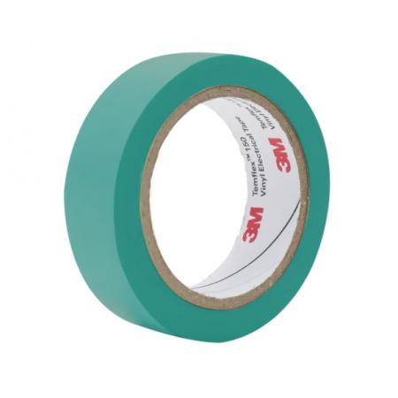 3M 150# 电工胶带 电气绝缘胶带 PVC电工胶布 无铅600V 防潮耐酸碱 绿18mm*10m*0.13mm 10卷