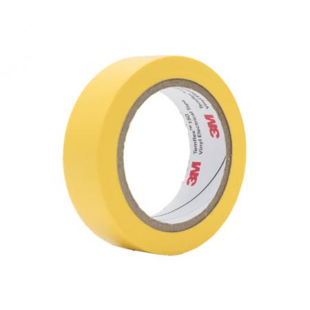 3M 150# 电工胶带 电气绝缘胶带 PVC电工胶布 无铅600V 防潮耐酸碱 黄18mm*10m*0.13mm 10卷