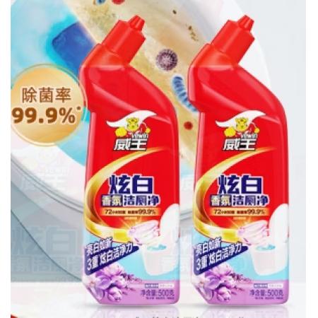 威王  洁厕液炫白洁厕灵马桶清洁剂厕所去味除菌500g*2瓶