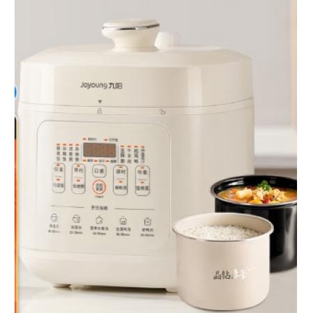 九阳家用5L双胆电饭煲晶钻原釜炖汤煮粥煮饭电高压锅深汤内胆多功能高压精炖煮饭锅Y-50H115