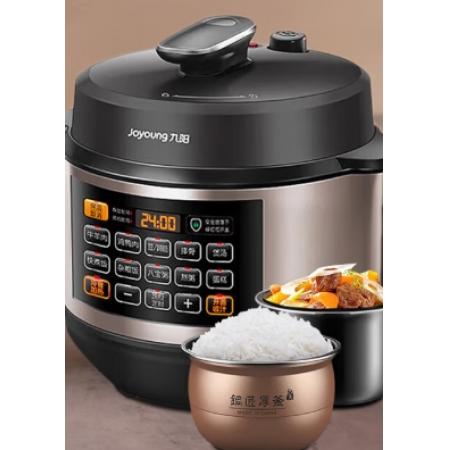 九阳家用智能6L双胆高压锅一键操作煮饭锅压力煲Y-60C817 