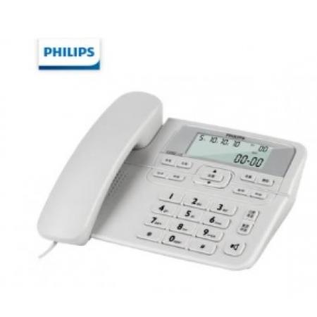 飞利浦(PHILIPS）  电话机座机   固定电话 办公家用 来电显示 双接口 免电池 CORD118灰色