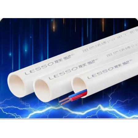 联塑（LESSO）PVC电工穿线管dn20 4分管外径20mm绝缘阻燃网线室外下藏线管 20米16个接头加10个管卡