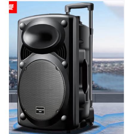 纽曼B12广场舞音响12英寸户外大音量蓝牙拉杆音箱大功率便携式移动演出k歌低音炮地摊摆摊喇叭双麦版