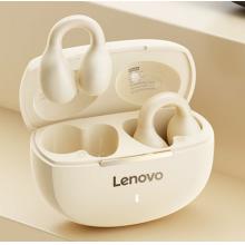 联想（lenovo）蓝牙耳机耳夹式开放不入耳蓝牙5.4无线运动音乐游戏耳机适用苹果华为小米OPPO手机EA420月岩白
