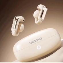 联想（lenovo）蓝牙耳机耳夹式不入耳G型骨传导概念蓝牙5.4无线运动音乐耳机适用苹果华为小米手机EA400月岩白