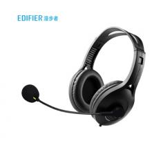 漫步者（EDIFIER）USB K810 头戴式电脑笔记本有线耳机 游戏耳机 在线教育听力对话耳麦 黑色